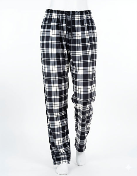 Black & White Plaid PJ Pants (Unisex)
