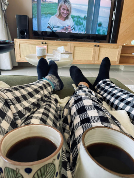 Black Buffalo Plaid PJ Pants (Unisex)