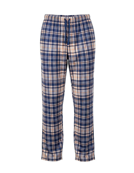 Navy Blue/ Beige Plaid PJ Pants (Unisex)