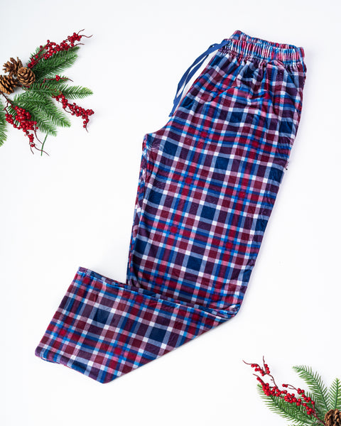 Red/Blue Plaid PJ Pants (Unisex)