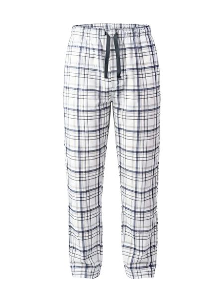 White/Grey Plaid PJ Pants (Unisex)