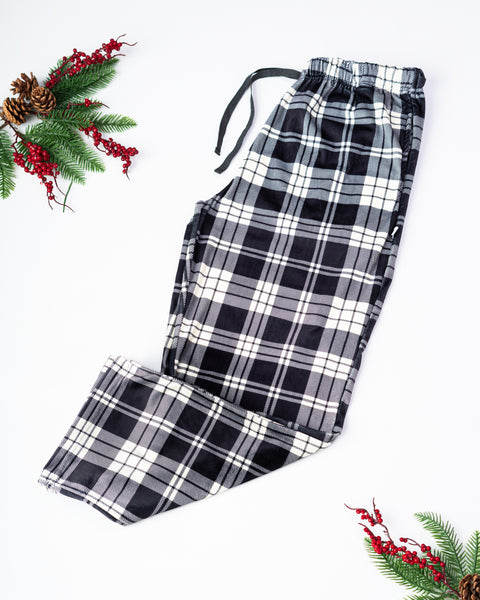 Black & White Plaid PJ Pants (Unisex)