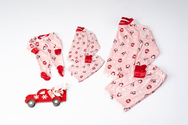 Pink Penguin Santa Kid’s Pyjamas