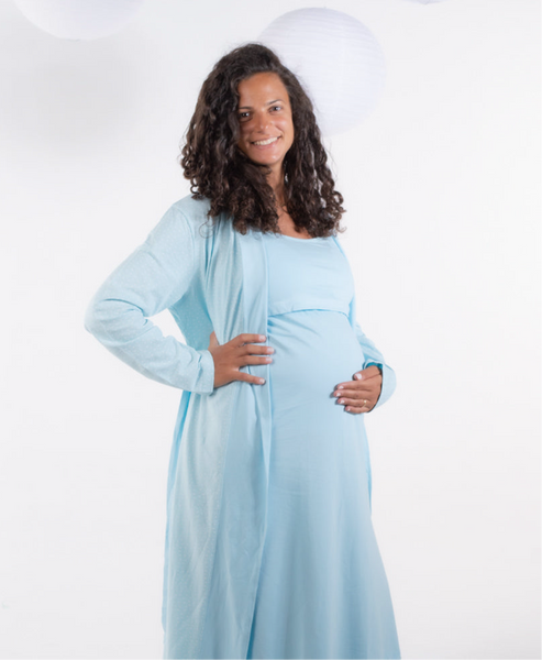 Welcome Baby Boy Long Nightgown Set ( with baby set)