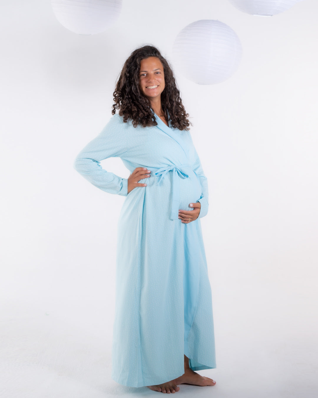 Welcome Baby Boy Long Nightgown Set ( with baby set- Delivery in 10 days)