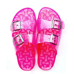 Load image into Gallery viewer, Fushia Buckles Jelly Slippers freeshipping - MIKA Egypt
