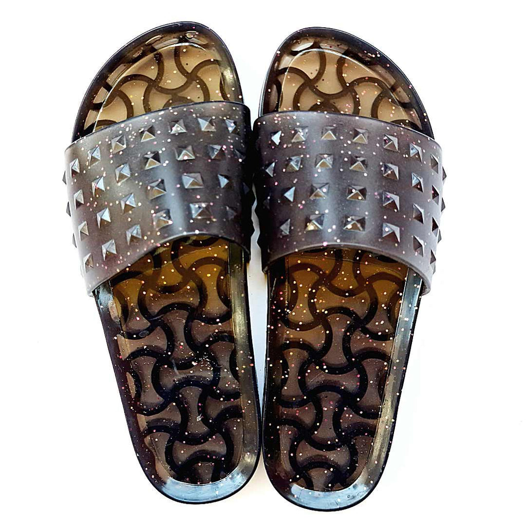 Fumé Black Jelly Slippers freeshipping - MIKA Egypt