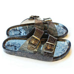 Load image into Gallery viewer, Fumé Black Buckles Jelly Slippers freeshipping - MIKA Egypt

