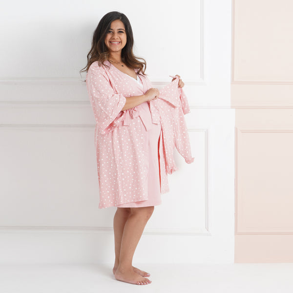 Welcome Baby Girl Nightgown Set (with Baby set / Delivery in 10 days)